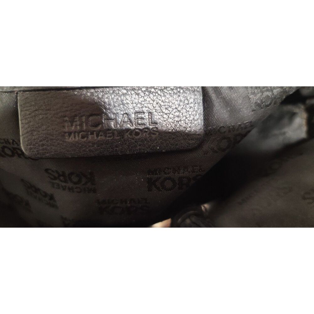 Michael Kors Black Leather Astor Studded Satchel Bag W/Silver Hardware - Picture 3 of 7